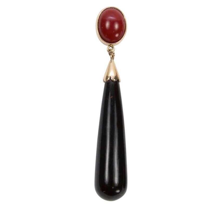 black coral earrings