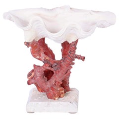 Red Coral and Clamshell Compote