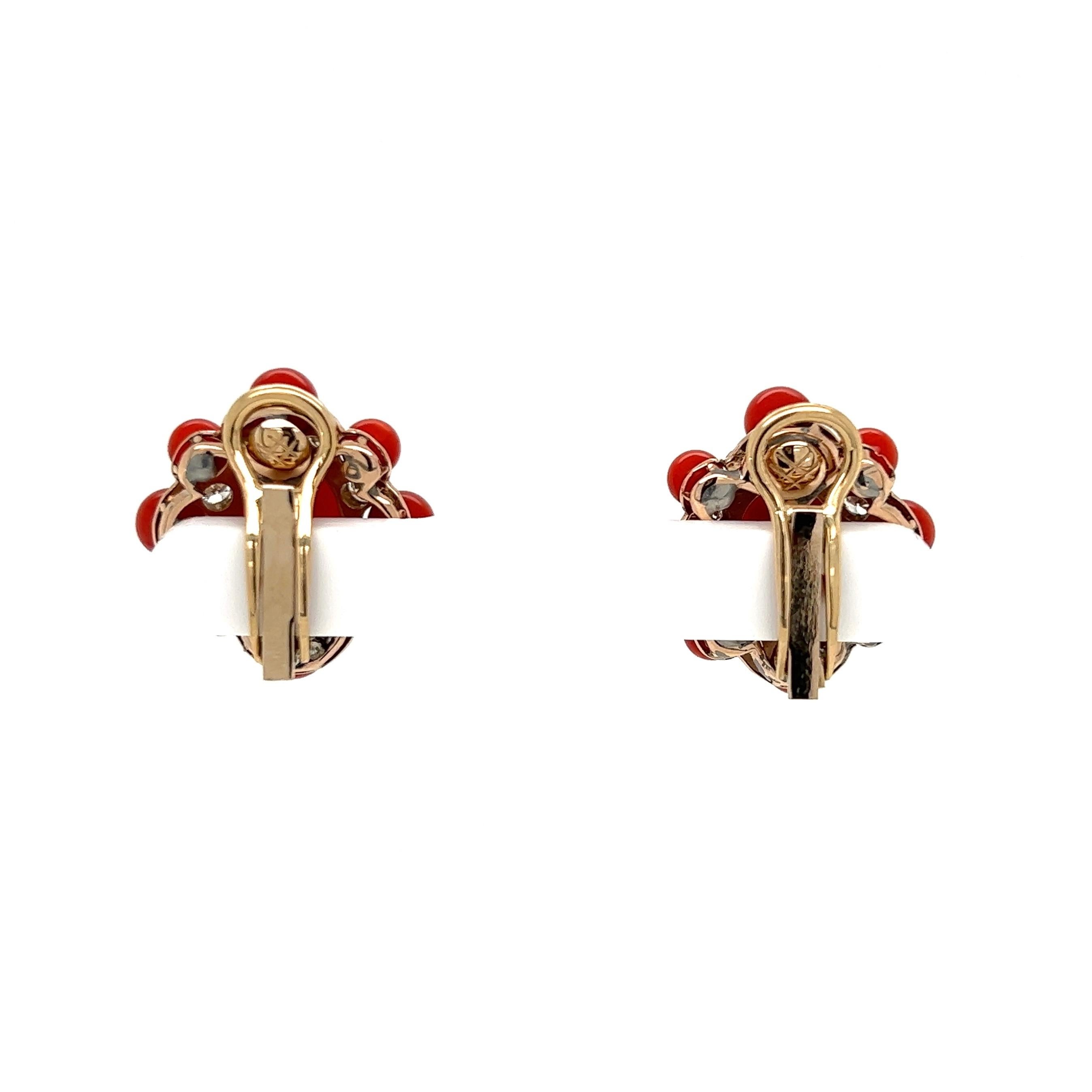 coral gold earrings india