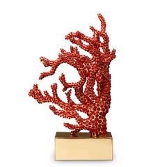Red Coral Bookend Set of 2