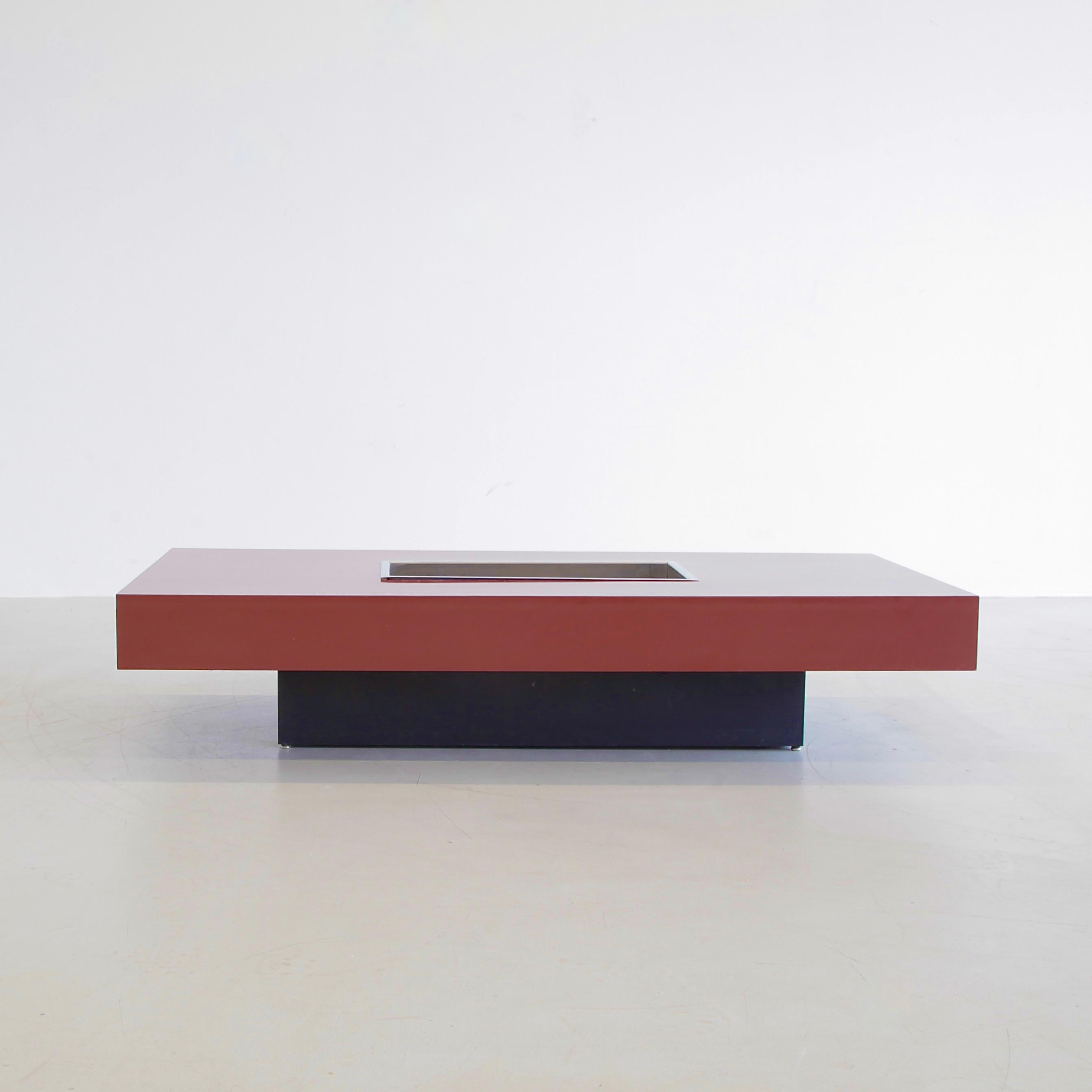 Modern Red Coral Coffee Table by Willy Rizzo for Willy Rizzo