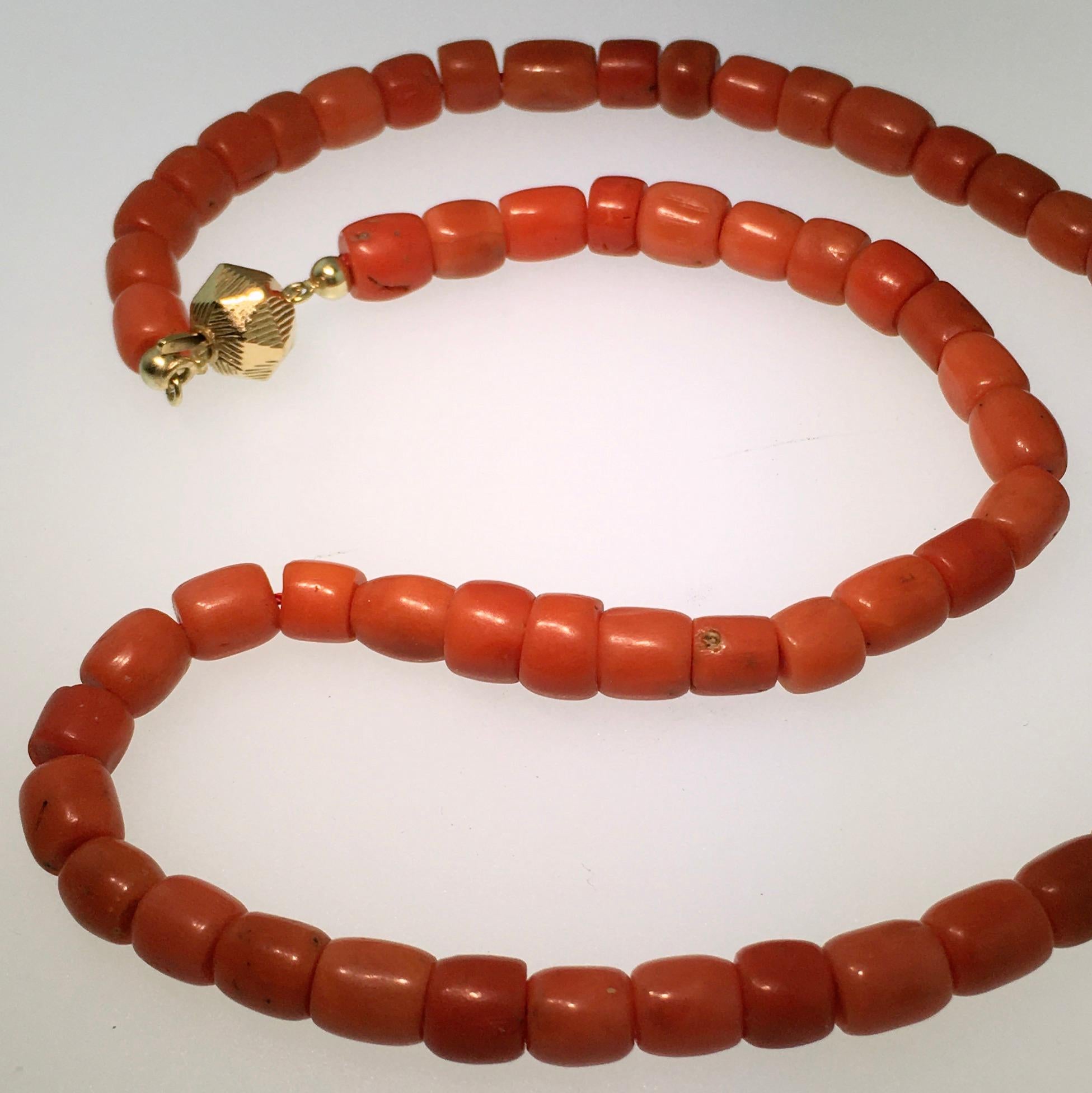 coral necklace red