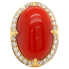 Vintage Red Coral Ring