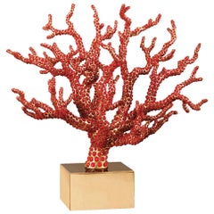 Sculpture de corail rouge