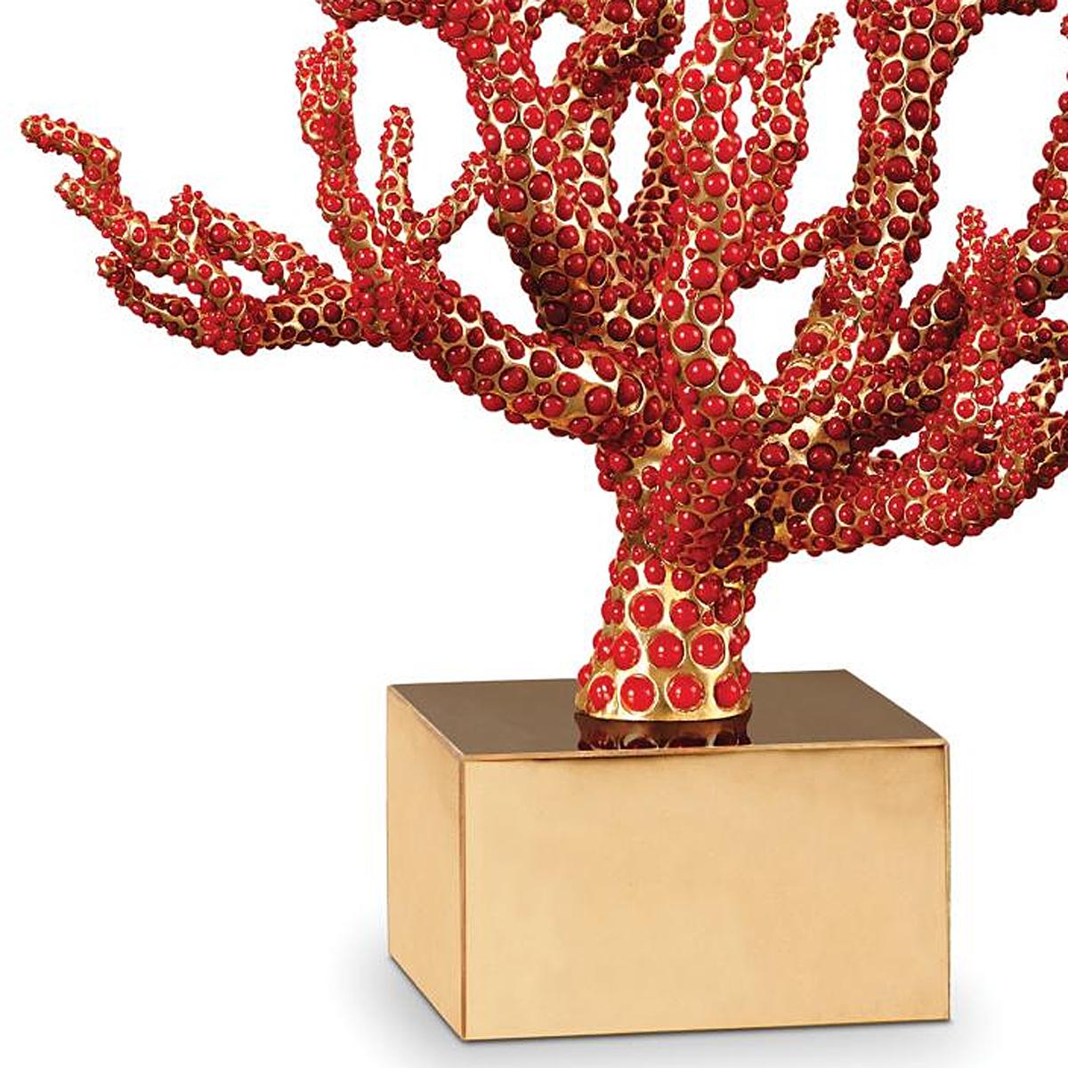 red coral statue