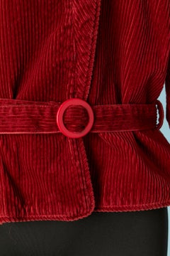 Red Corduroy double breasted jacket KENZO