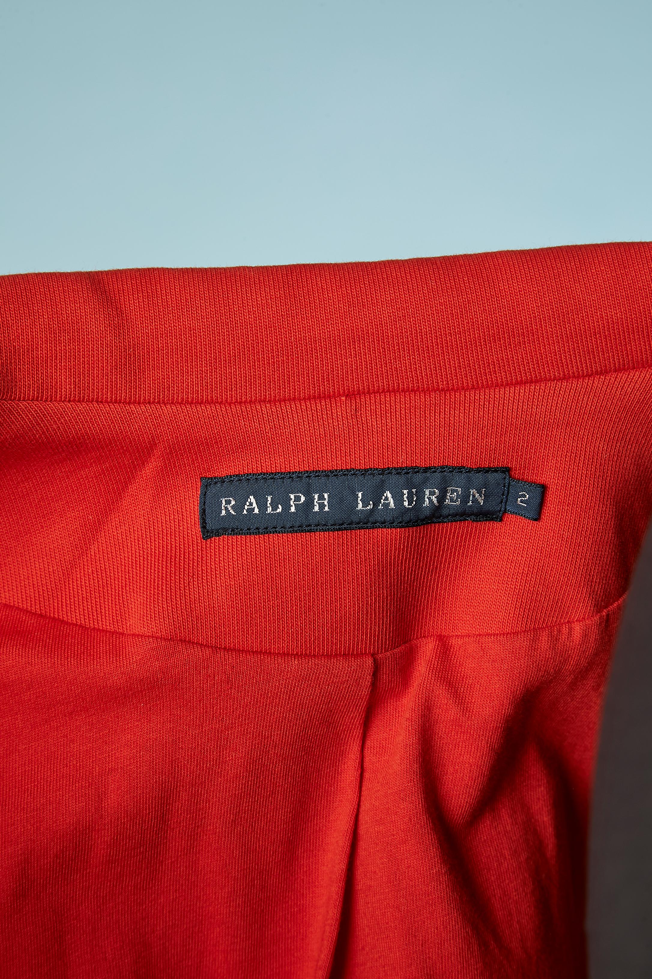 Women's or Men's Red cotton jersey single-breasted blazer Ralph Lauren  For Sale