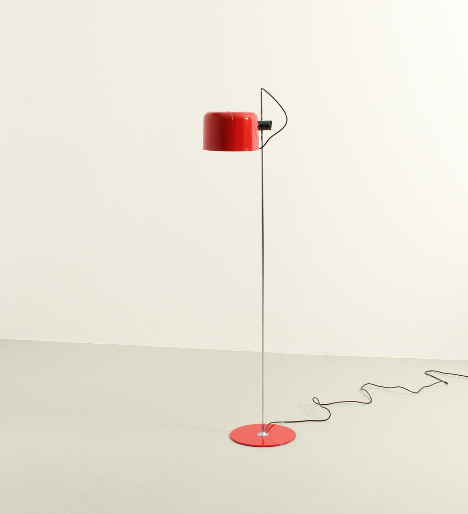 Red Coupé Floor Lamp by Joe Colombo for Oluce 3