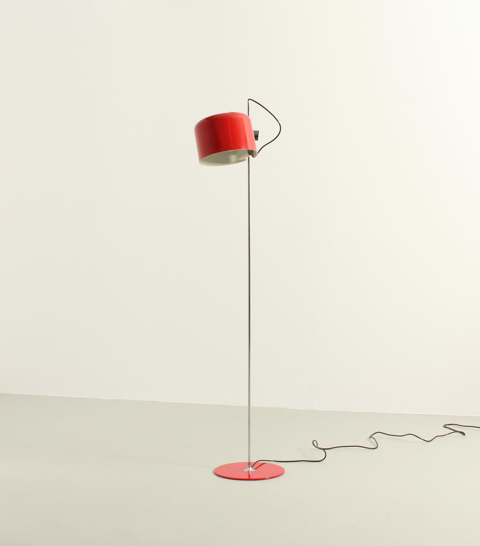Red Coupé Floor Lamp by Joe Colombo for Oluce 2