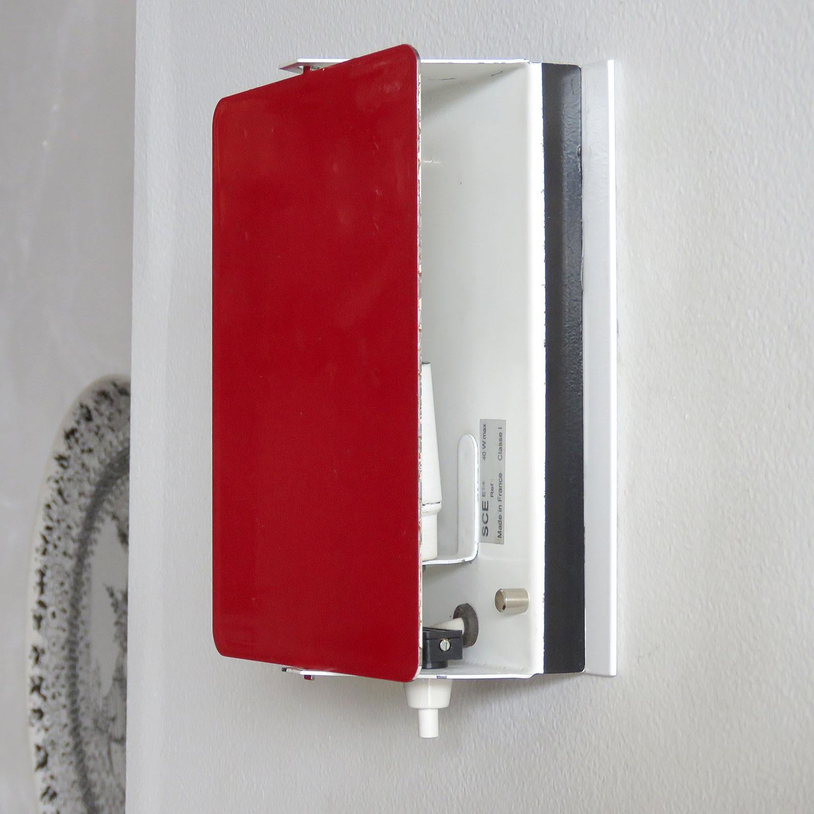 French Red CP-1 Wall Lights by Charlotte Perriand, 1960 For Sale