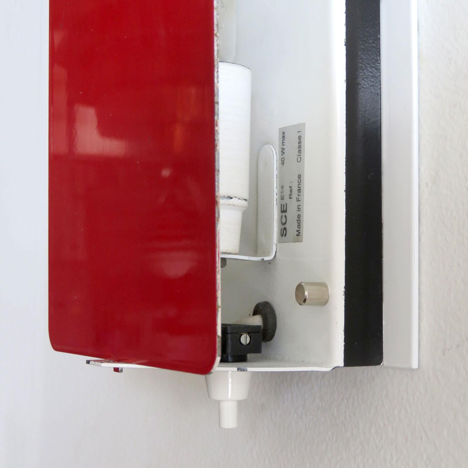 Metal Red CP-1 Wall Lights by Charlotte Perriand, 1960 For Sale