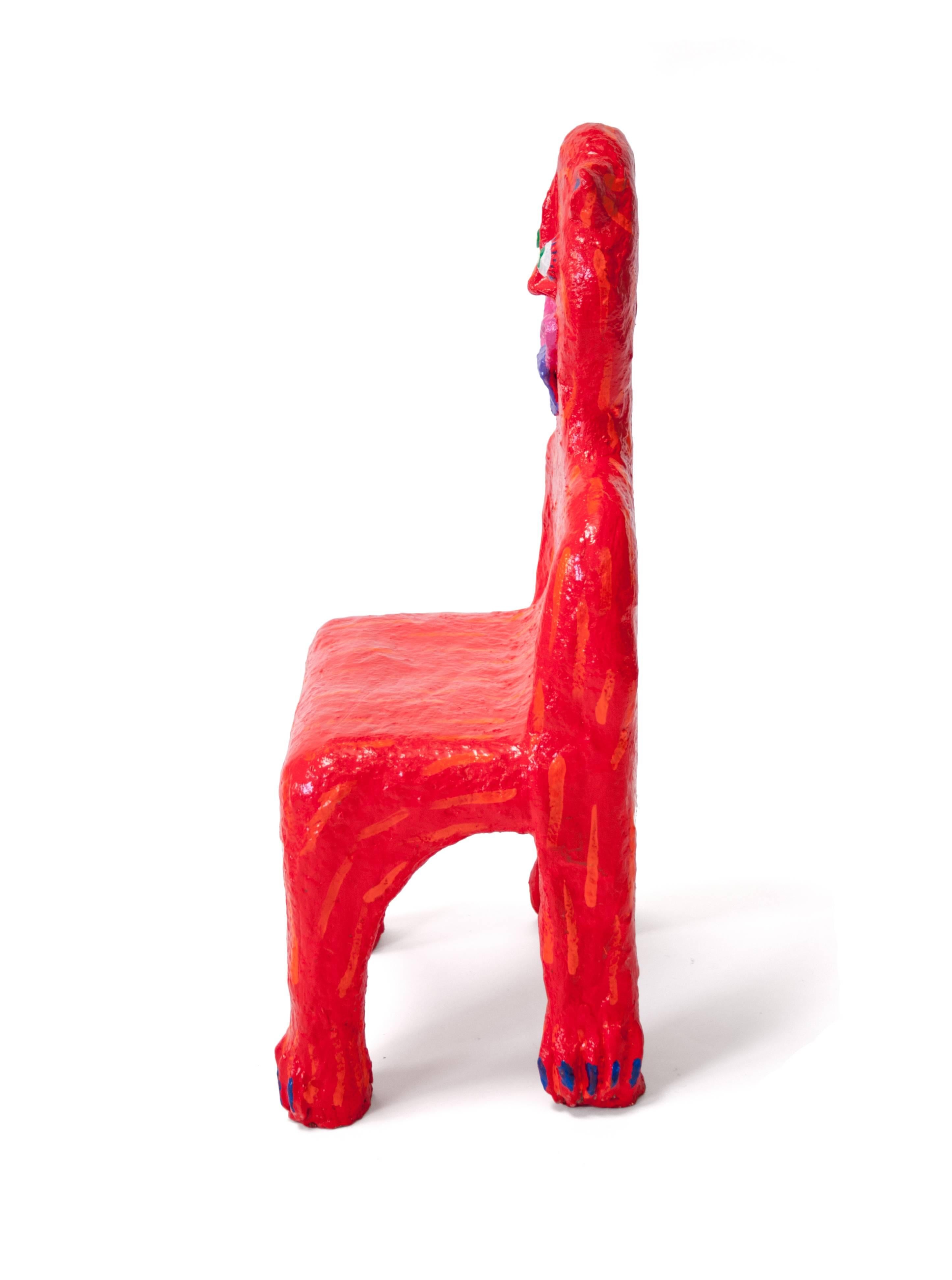 American Red Creature Child Chair by Brett Douglas Hunter, USA, 2018 For Sale