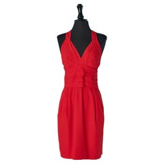 Vintage Red crepe cocktail dress UNGARO PARALLELE