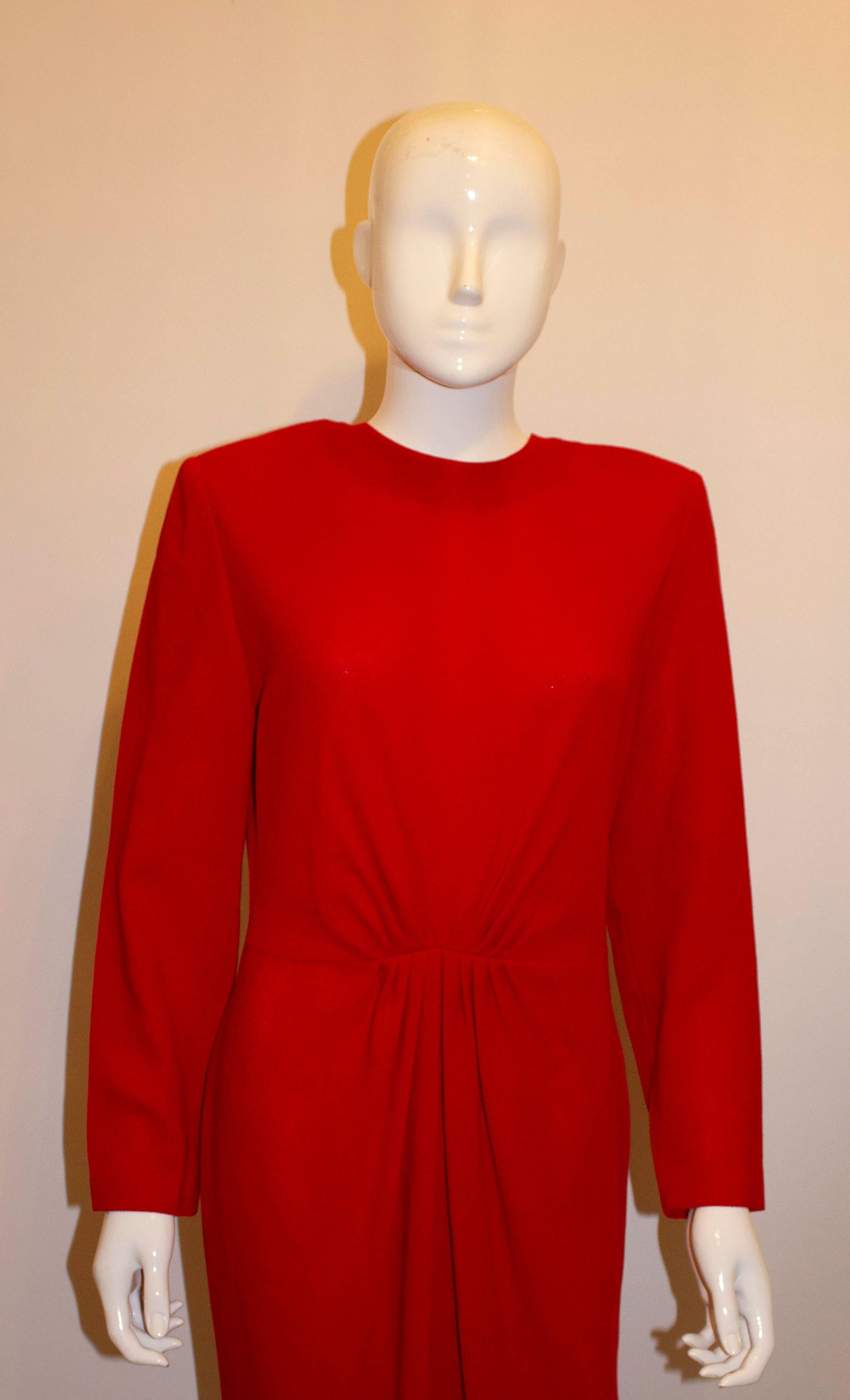 Red Crepe Dress by Mimmina of Italy In Good Condition For Sale In London, GB