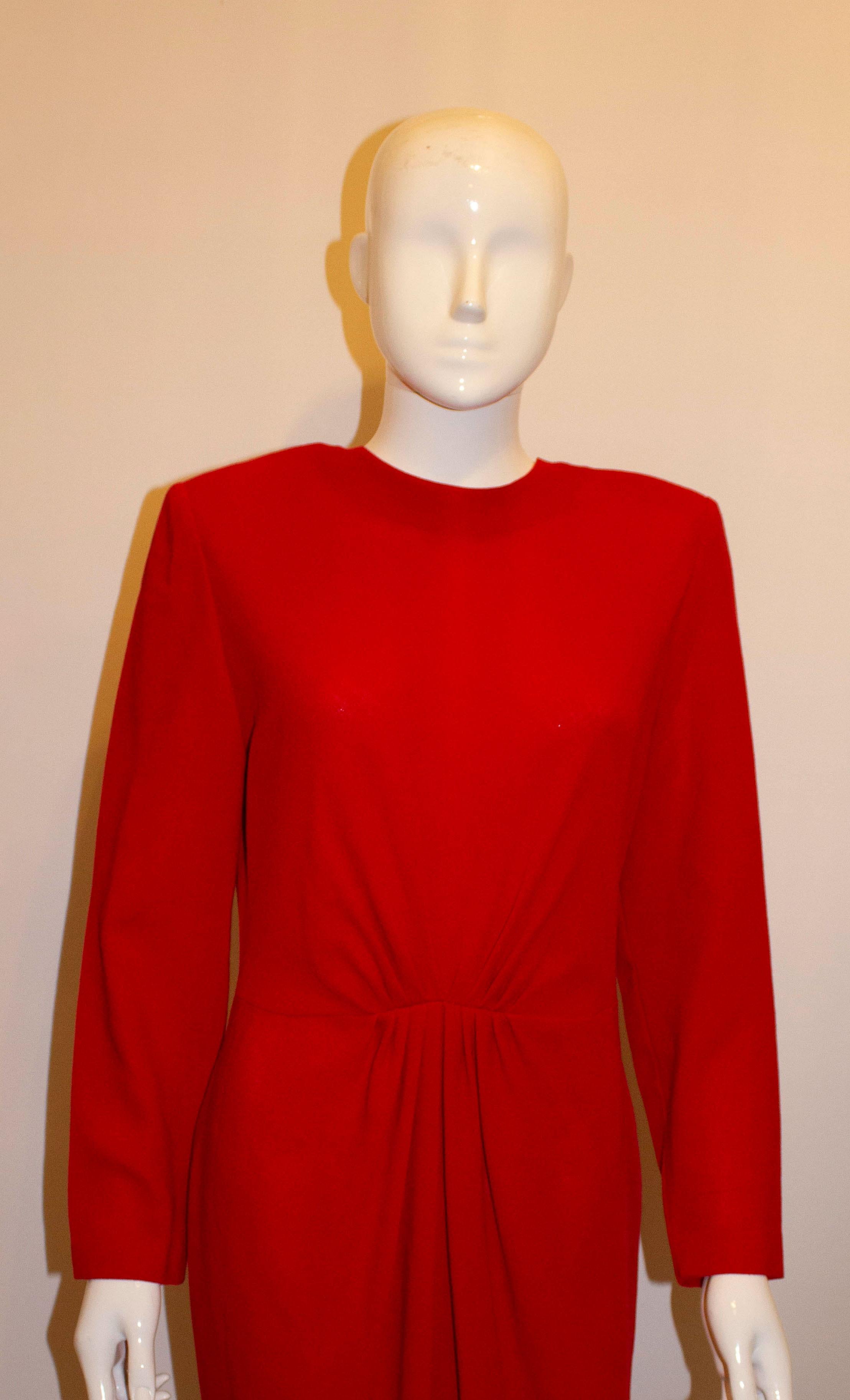 Red Crepe Dress by Mimmina of Italy For Sale 1