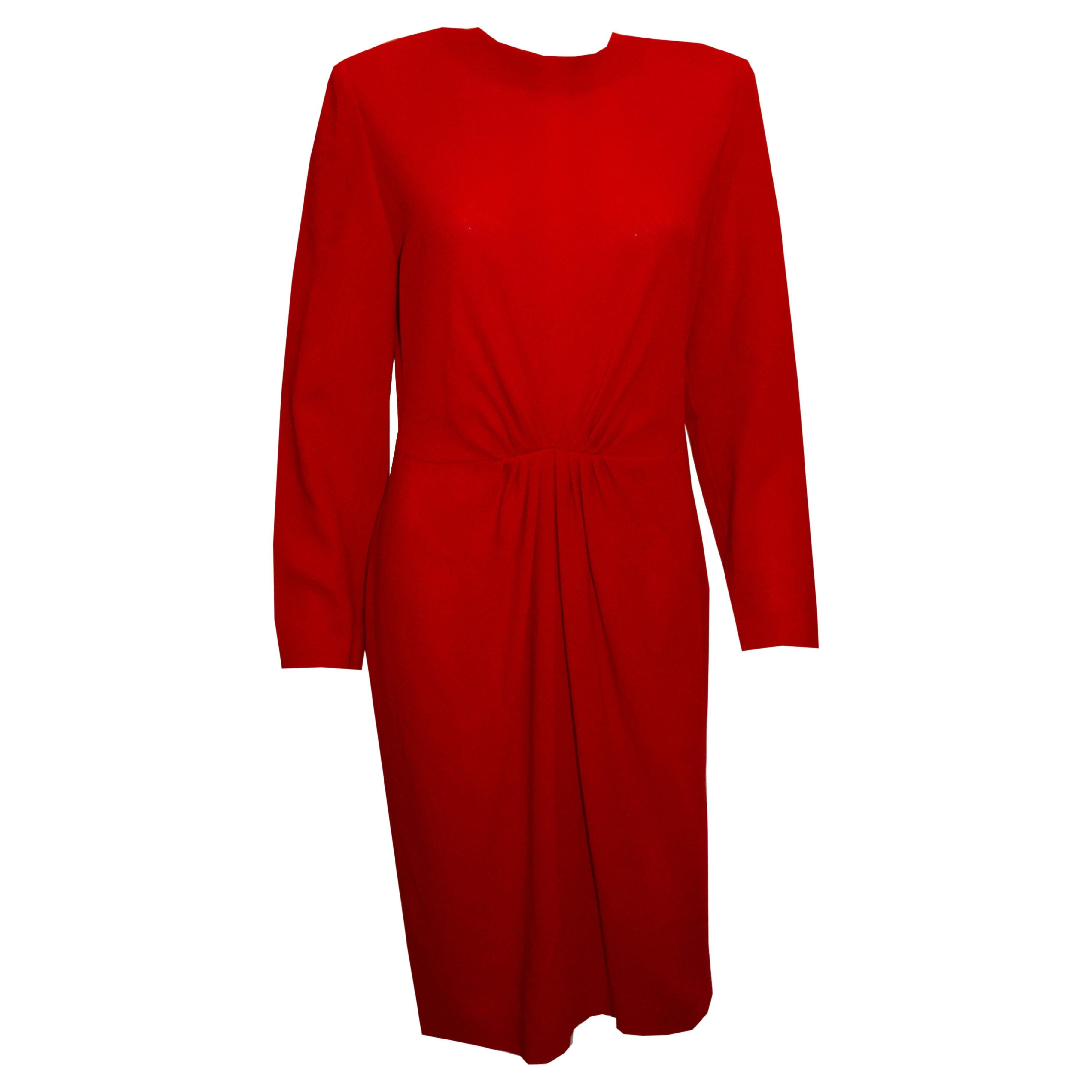 Red Crepe Dress by Mimmina of Italy For Sale