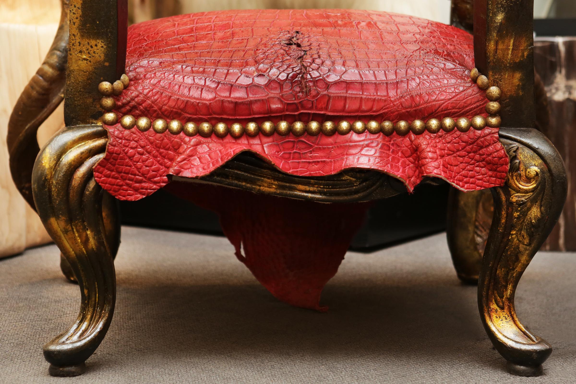 Red Alligator Armchair 4