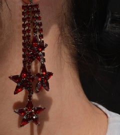 Red Crystal Cassiopeia Earrings