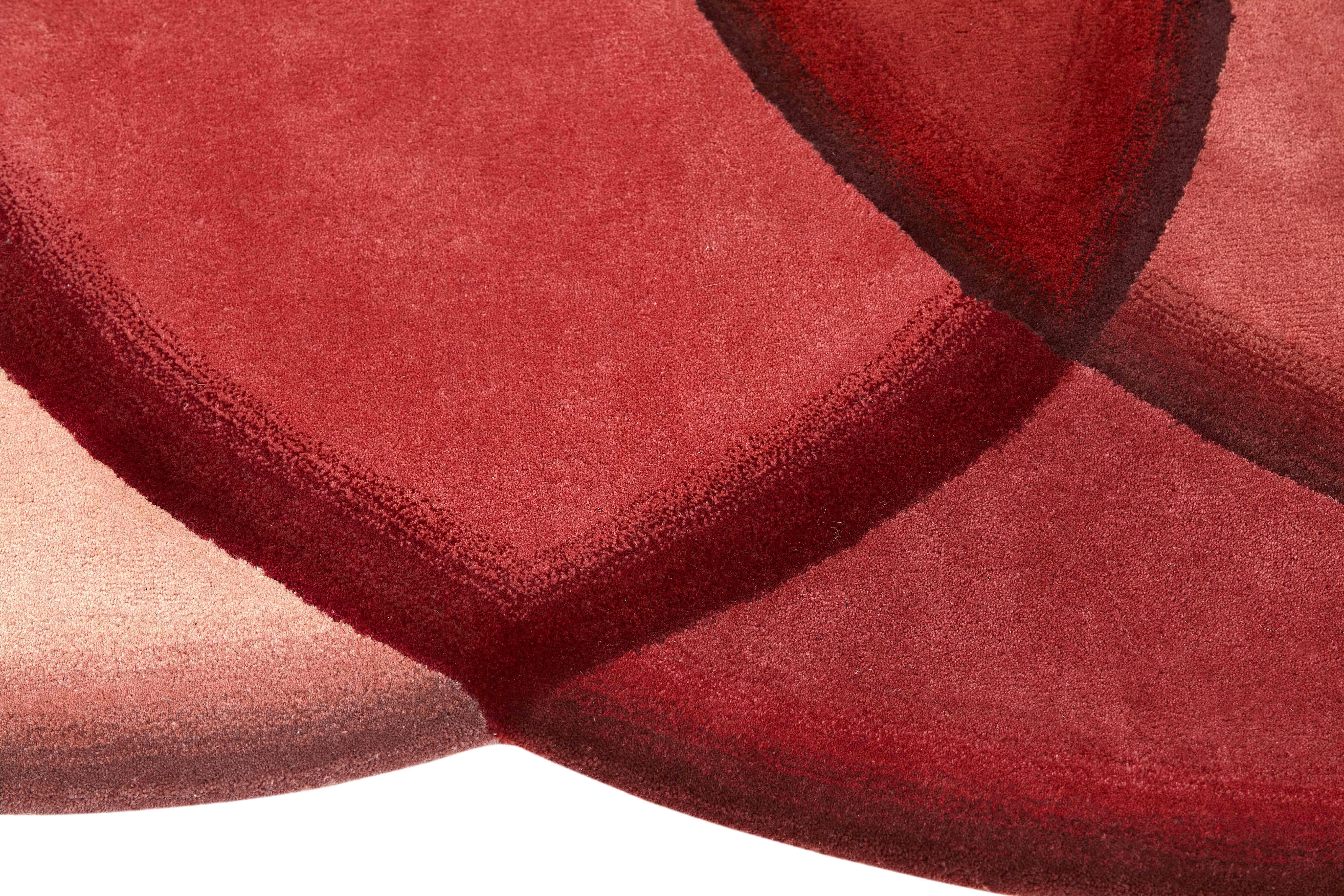 Spanish Red Crystal Rug by Gandia Blasco For Sale