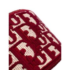 Red D-Oblique cotton headband