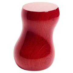 Tabouret/table d'appoint rouge D0U8L3 de Timbur, représenté par Tuleste Factory