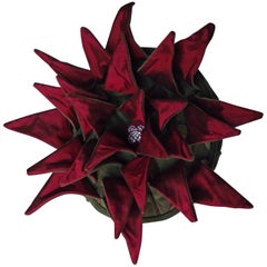 Red Dalai Throw Pillow, Original Design, Limited Edition