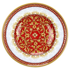 Red Damask Plate by deBlona