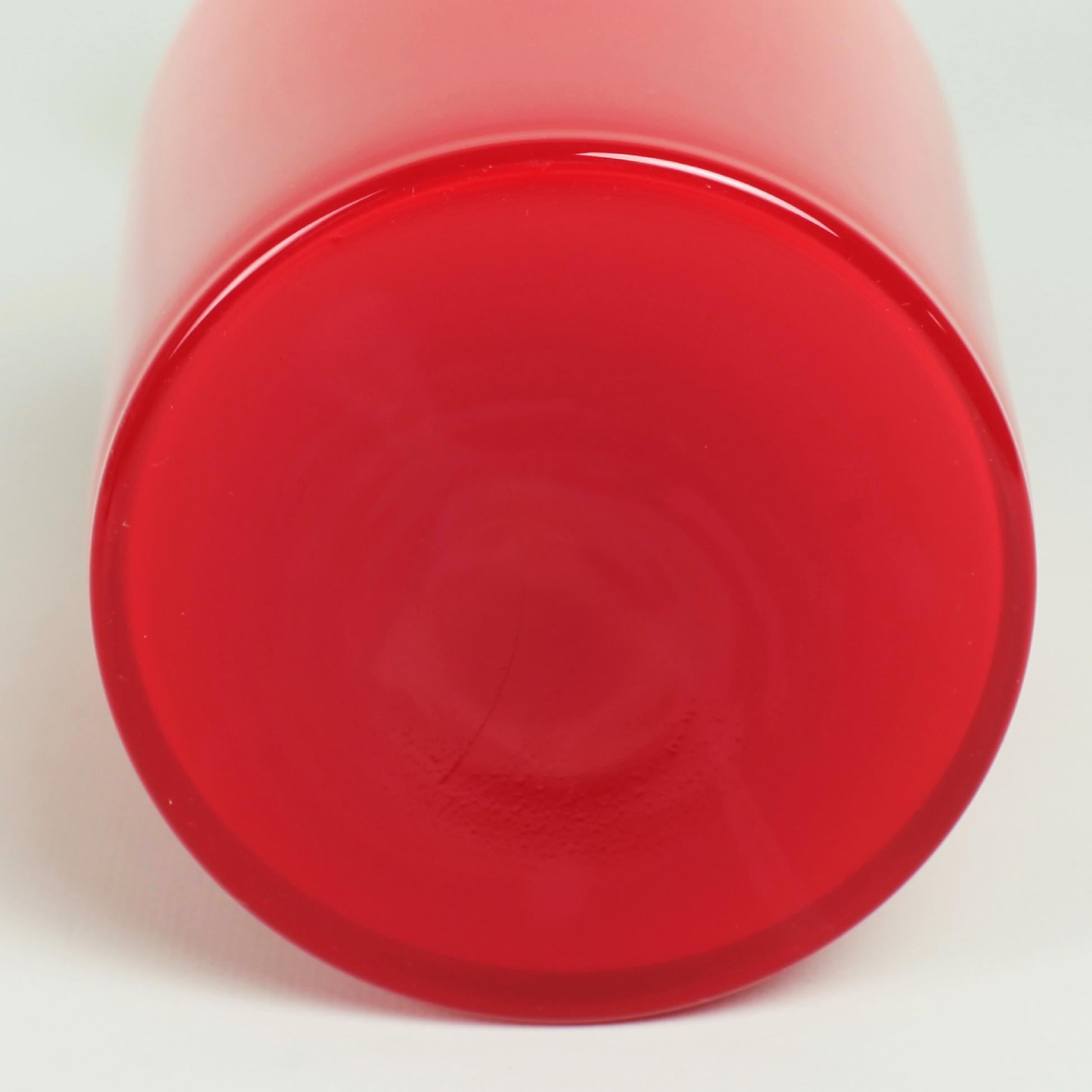 Red Danish Vase by Otto Brauer for Holmegaard, Denmark, 1960s For Sale 5