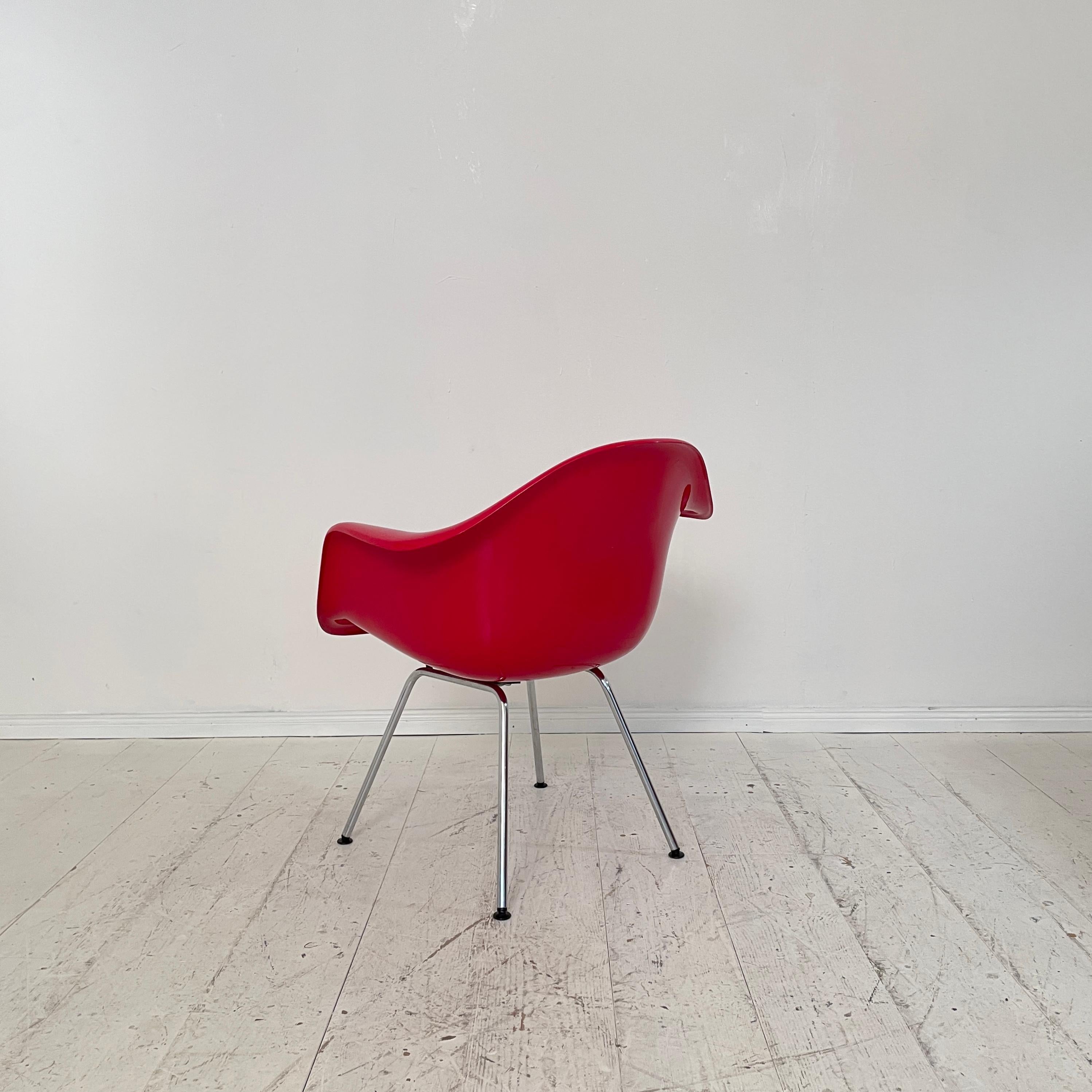 Mid-20th Century Red Dax Lounge Armchair by Charles & Ray Eames for Fehlbaum / Herman Miller 1966