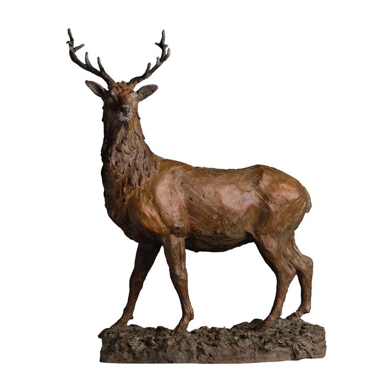 Red Deer Stag Sculpture For Sale