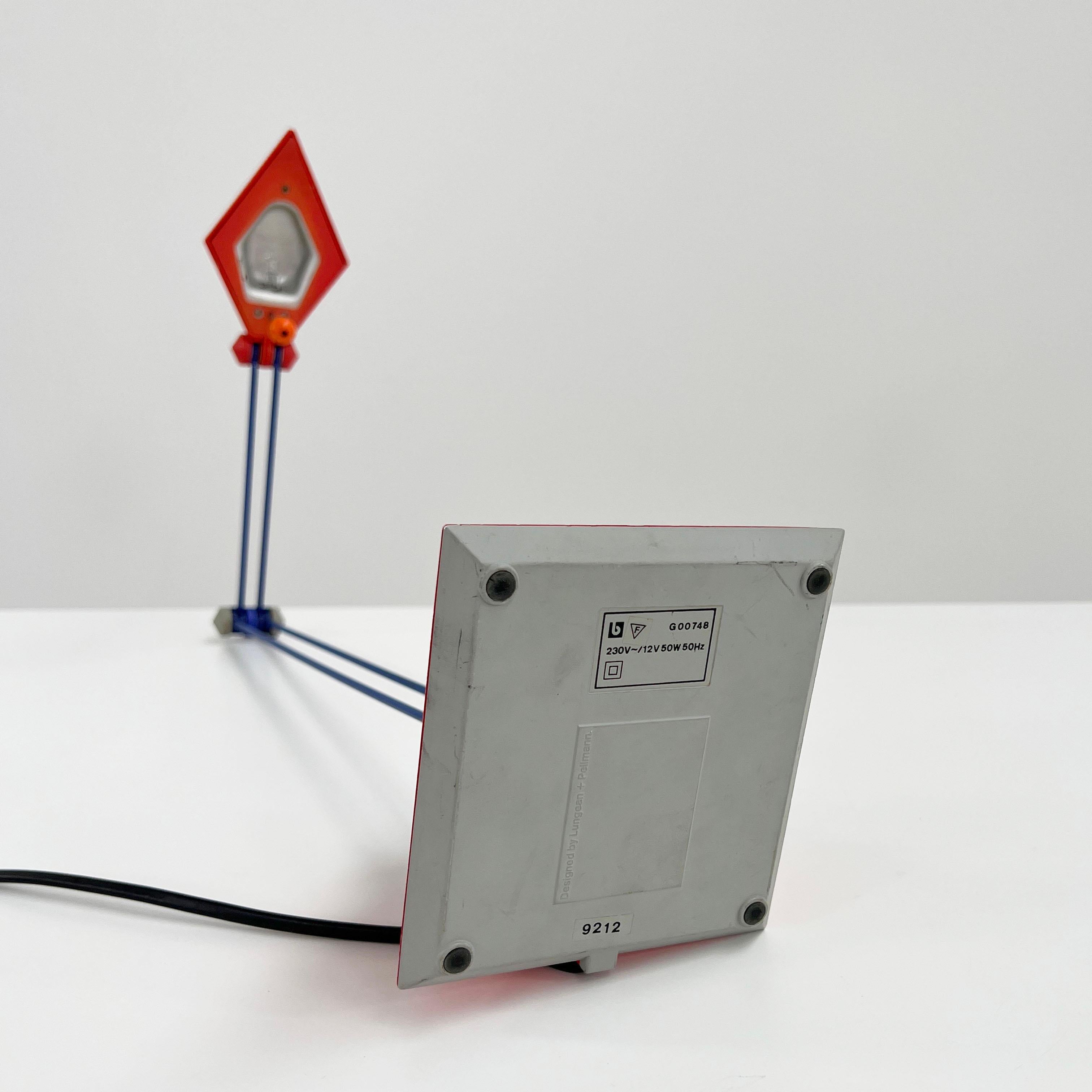 Red Desk Lamp by Lungean & Pellmann for Brilliant Leuchten Germany, 1980s 5