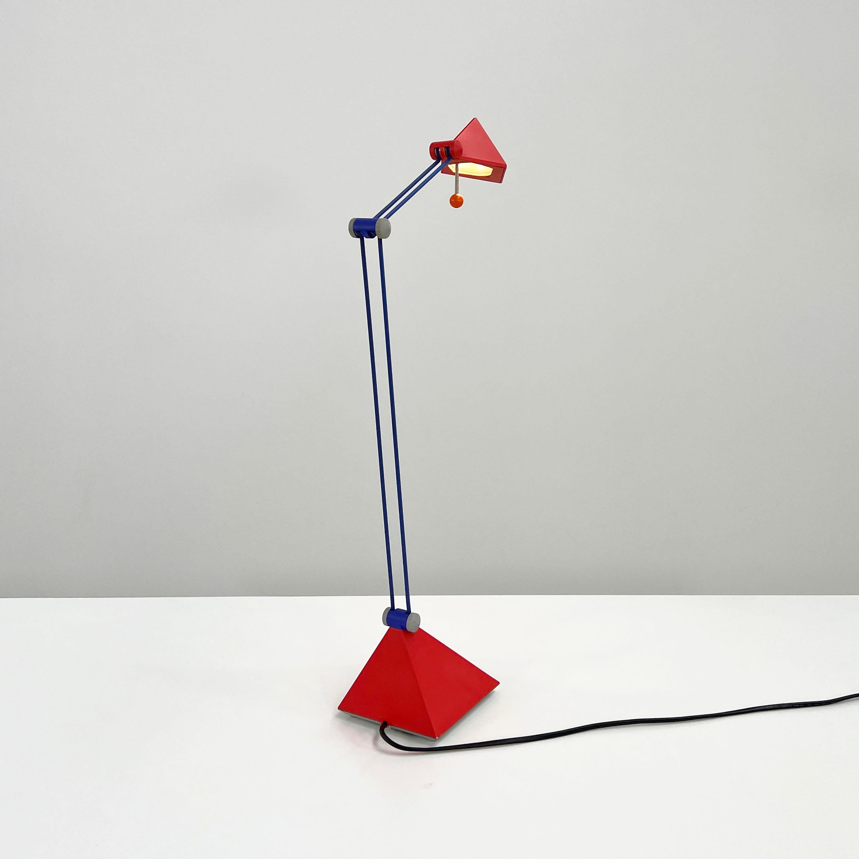 Late 20th Century Red Desk Lamp by Lungean & Pellmann for Brilliant Leuchten Germany, 1980s