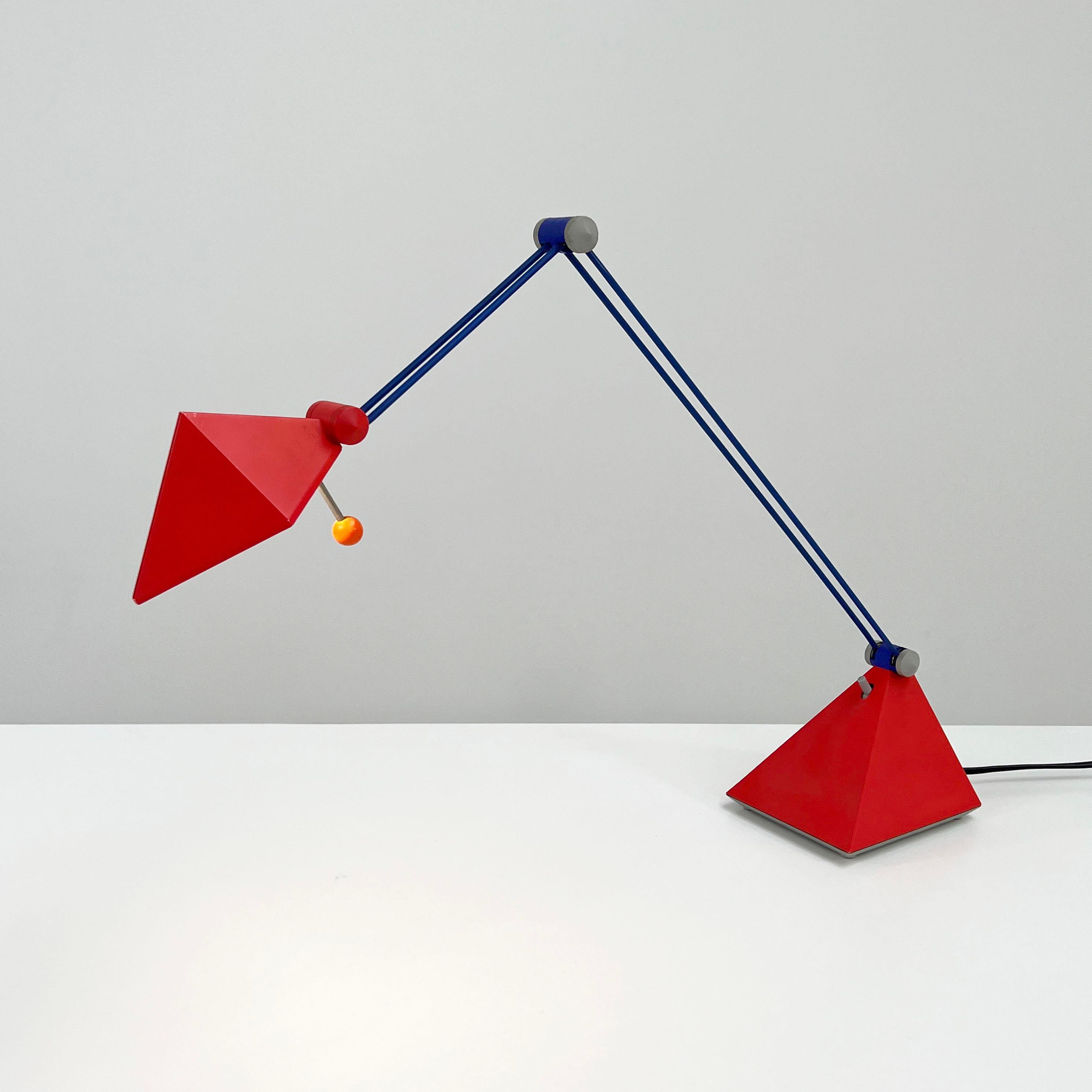 Red Desk Lamp by Lungean & Pellmann for Brilliant Leuchten Germany, 1980s 1