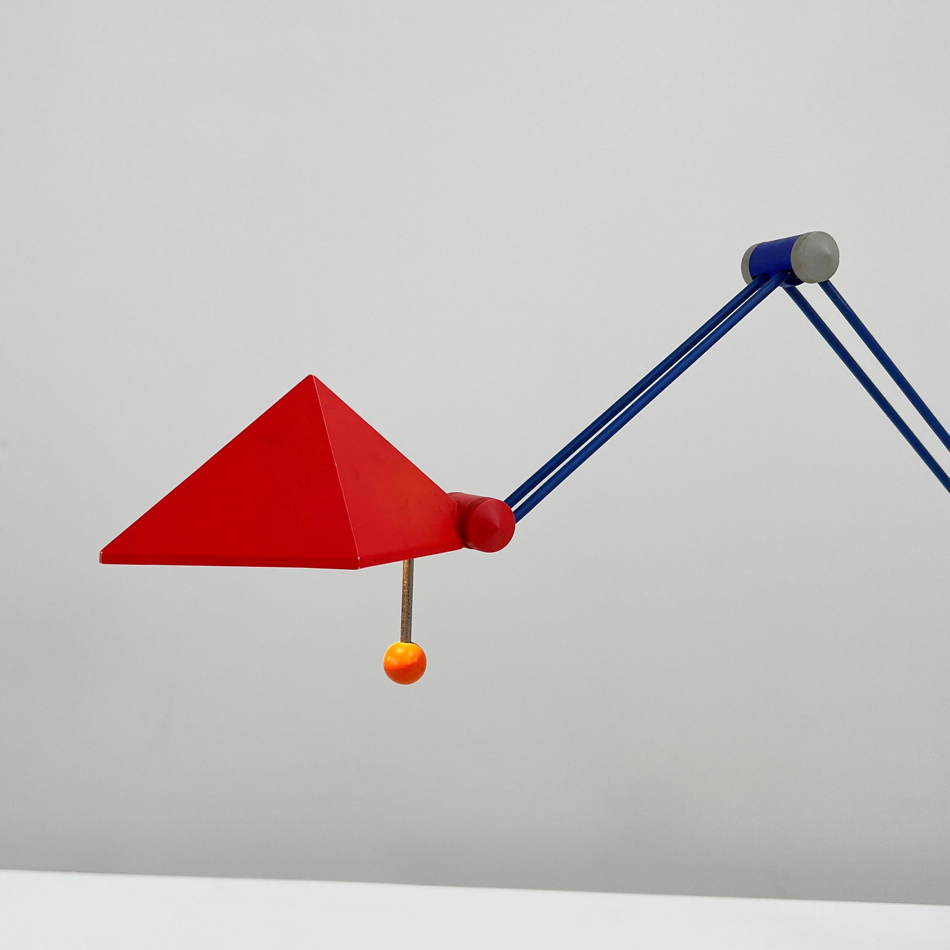 Red Desk Lamp by Lungean & Pellmann for Brilliant Leuchten Germany, 1980s 3