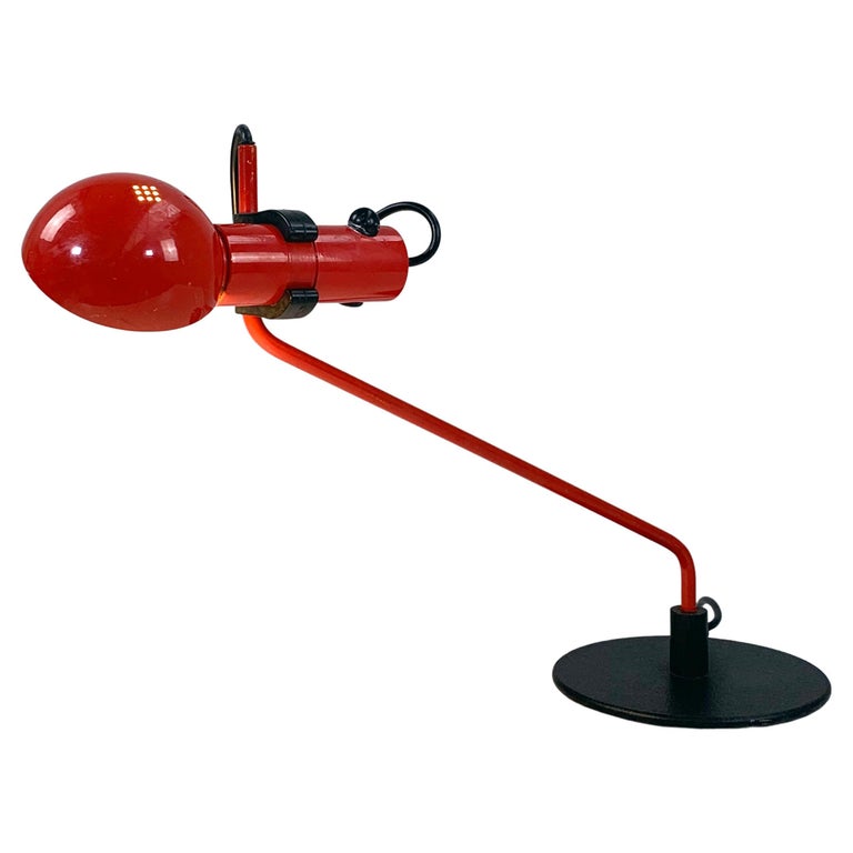 Red Desk Lamp by Raul Barbieri and Marianelli for Tronconi