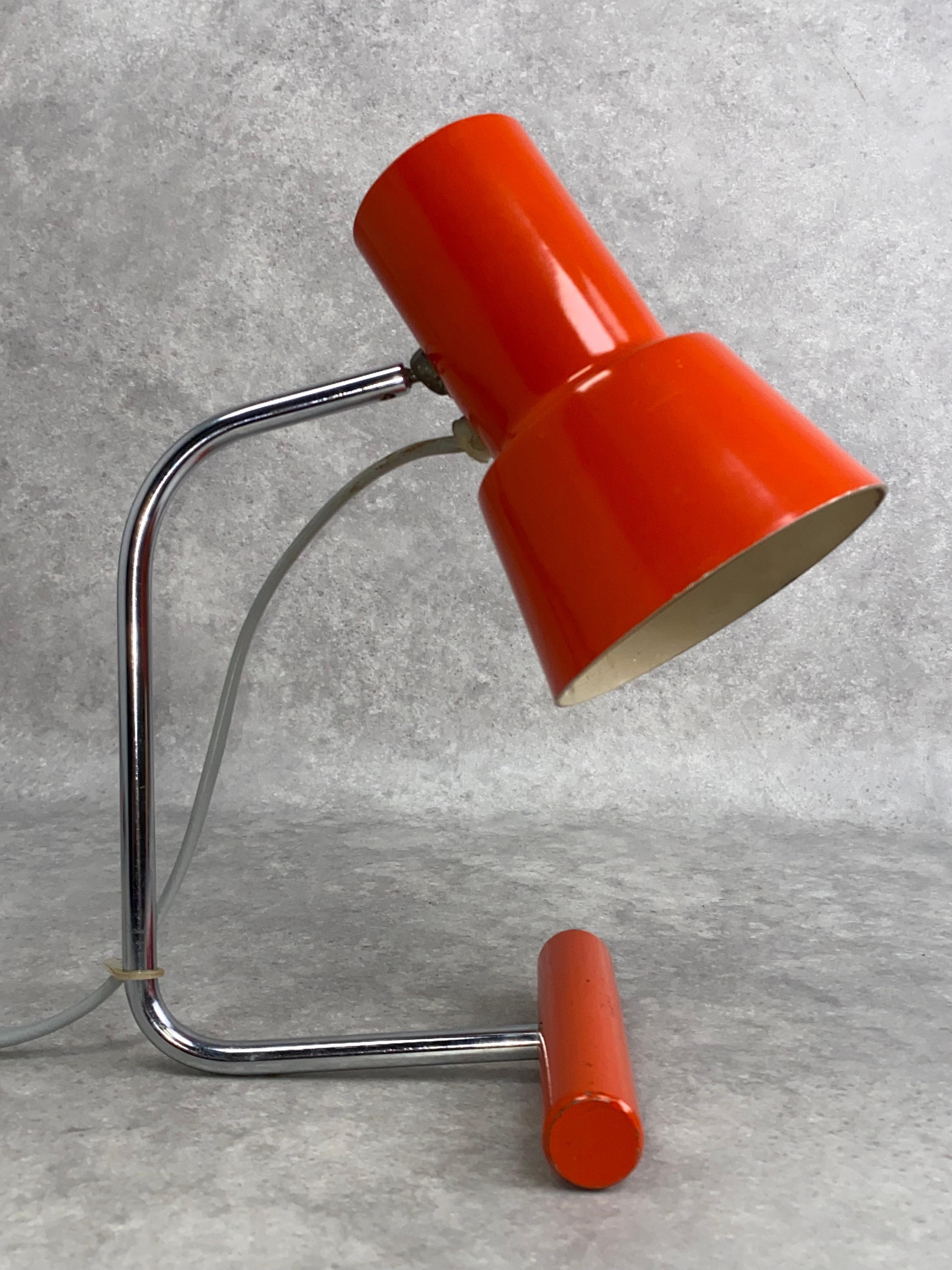 Czech Red desk lamp model 85133 by Josef Hurka For Sale
