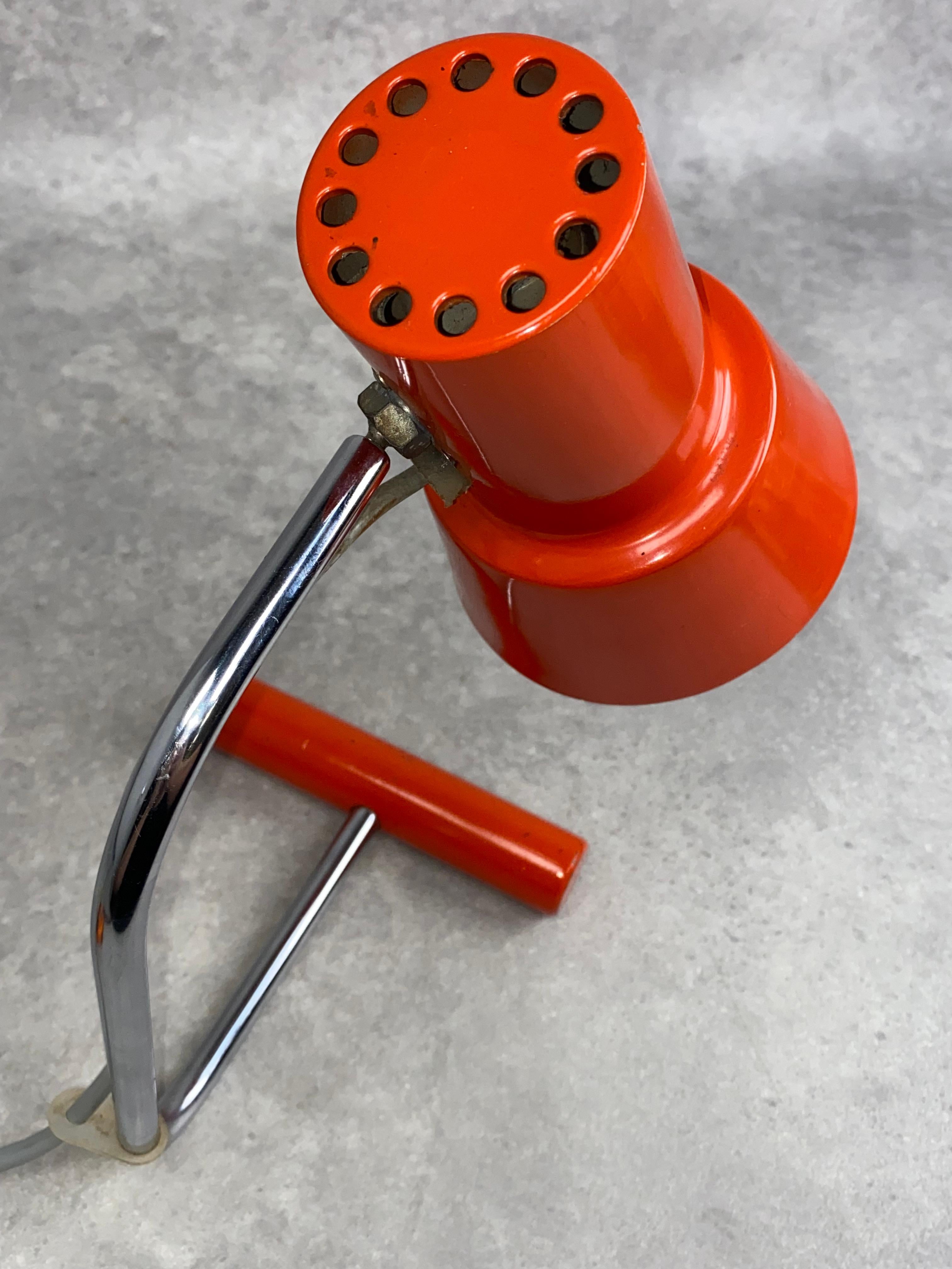 Red desk lamp model 85133 by Josef Hurka In Good Condition For Sale In Banská Štiavnica, SK
