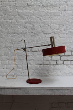 Red Desk Lamp with Diffuser, 1960s, Germany