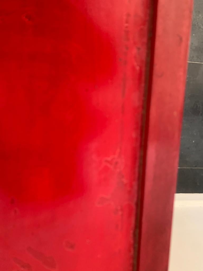 Milieu du XXe siècle Bureau rouge avec tiroir et compartiment, années 1950 en vente