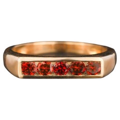 Bague diamant rouge 0,35 carats or jaune 9K