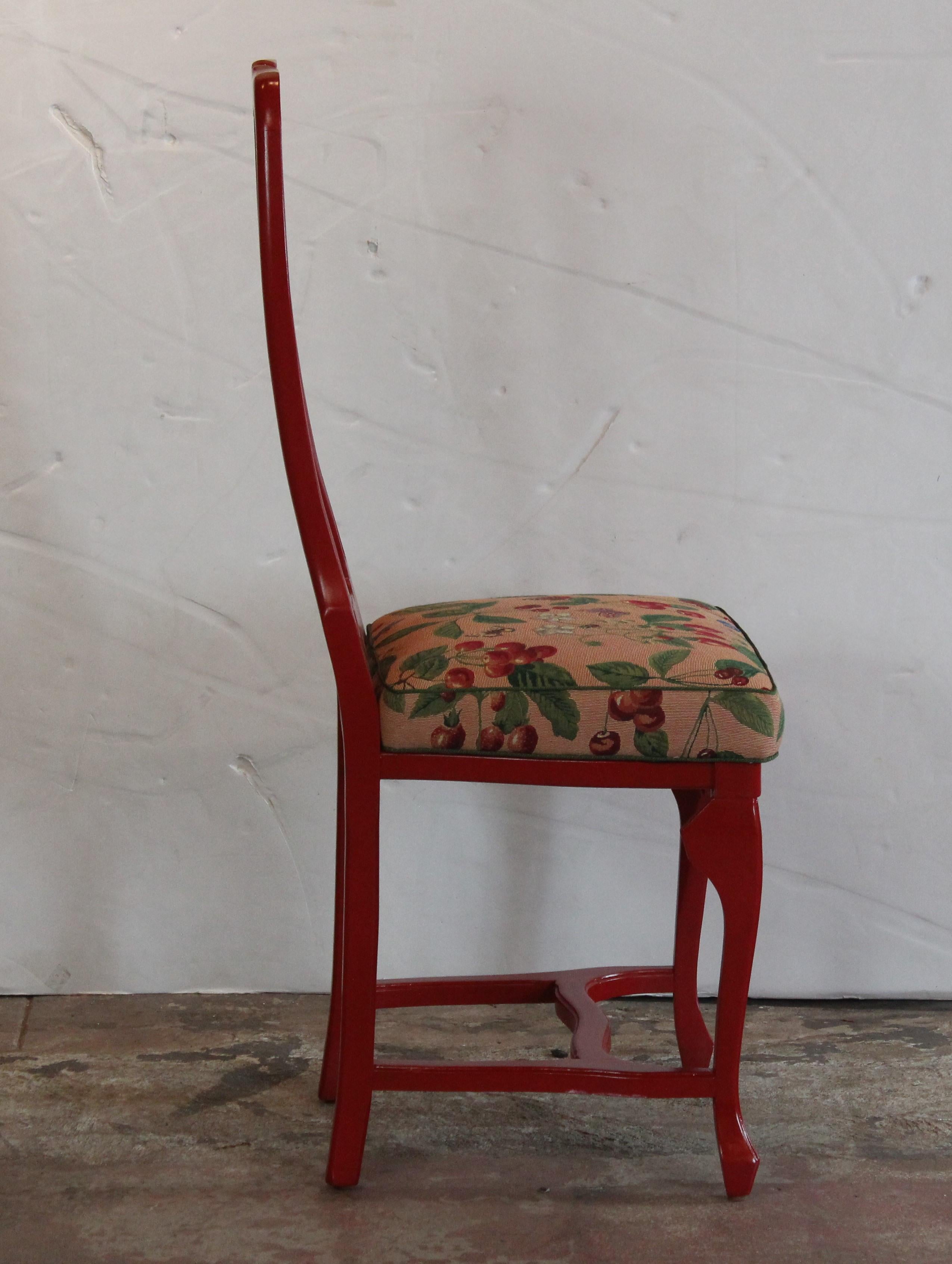Red Dining Chairs Set of Ten 2