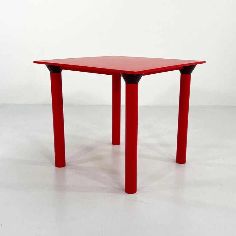 Red Dining Table Model 4300 by Anna Castelli Ferrieri for Kartell