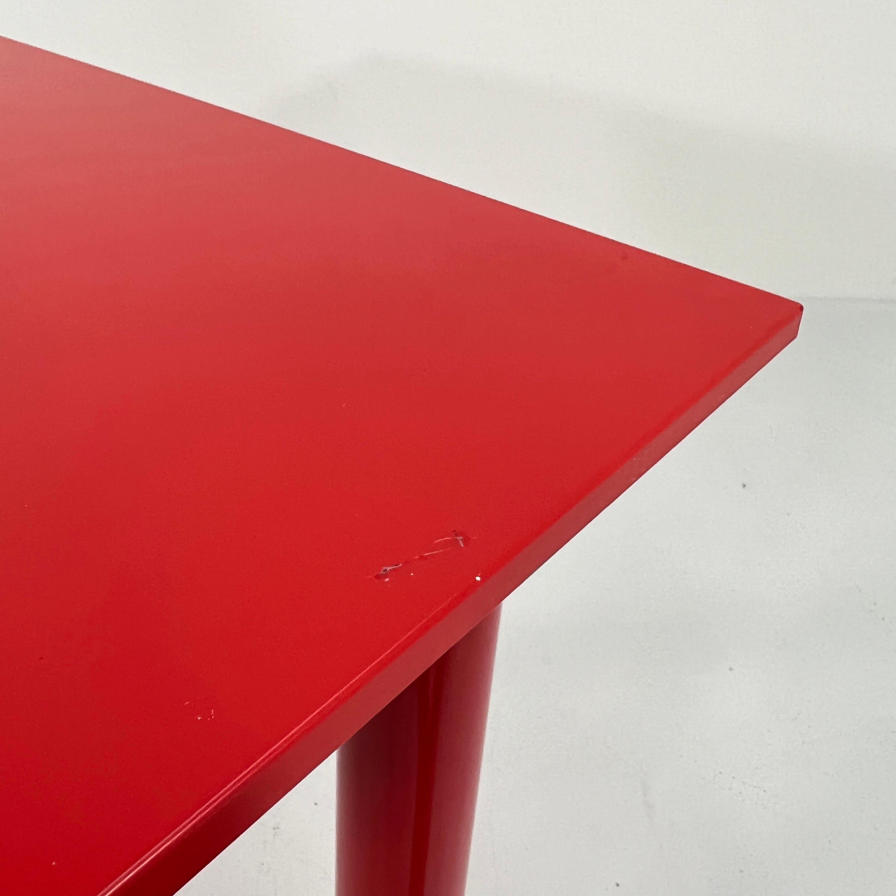 Red Dining Table Model 4300 by Anna Castelli Ferrieri for Kartell, 1970s 3