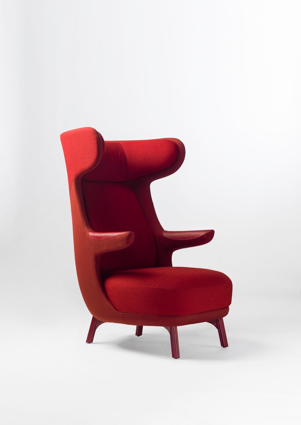 A new armchair by Jaime Hayon will convert into a classic. As comfortable as possible within certain dimensions that adapt well to the body and space it’s in, for both home and contract. It has sculptural forms and a lovely profile, similar to that