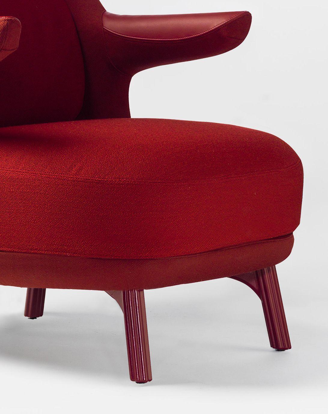Modern Contemporary Red Fabric Armchair / Office Chair model 