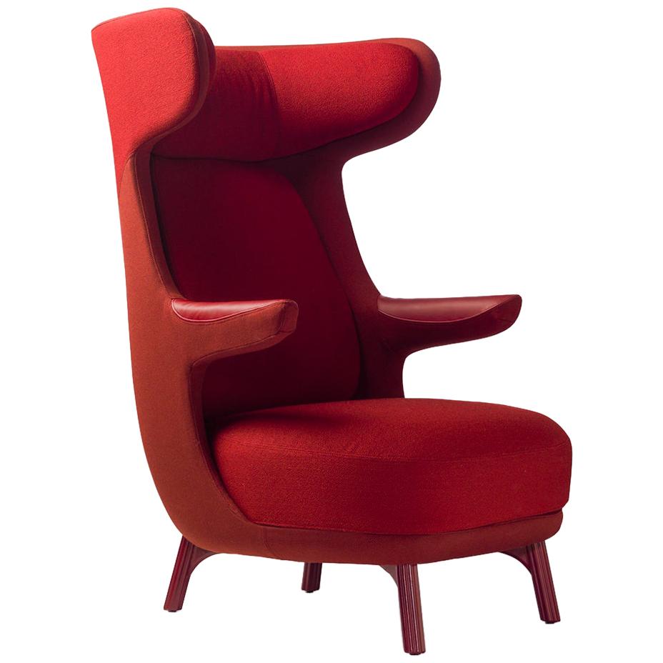 Contemporary Red Fabric Armchair / Office Chair model "Dino" by Jamie Hayon 