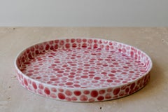 Red Dots Porcelain Medium Plate