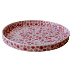 Red Dots Porcelain Medium Plate