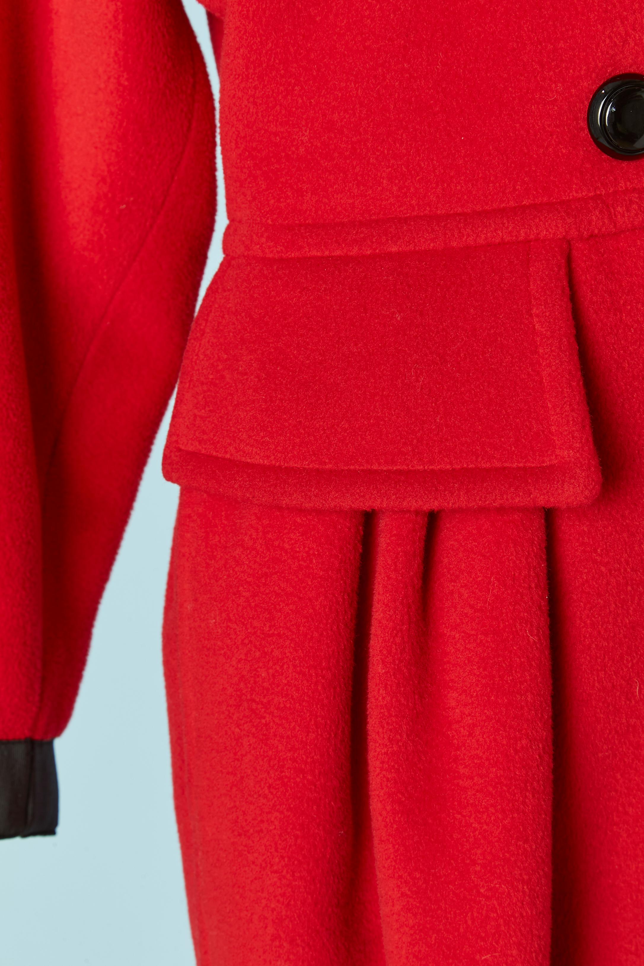 Women's Red double breasted wool coat VALENTINO BOUTIQUE For Sale