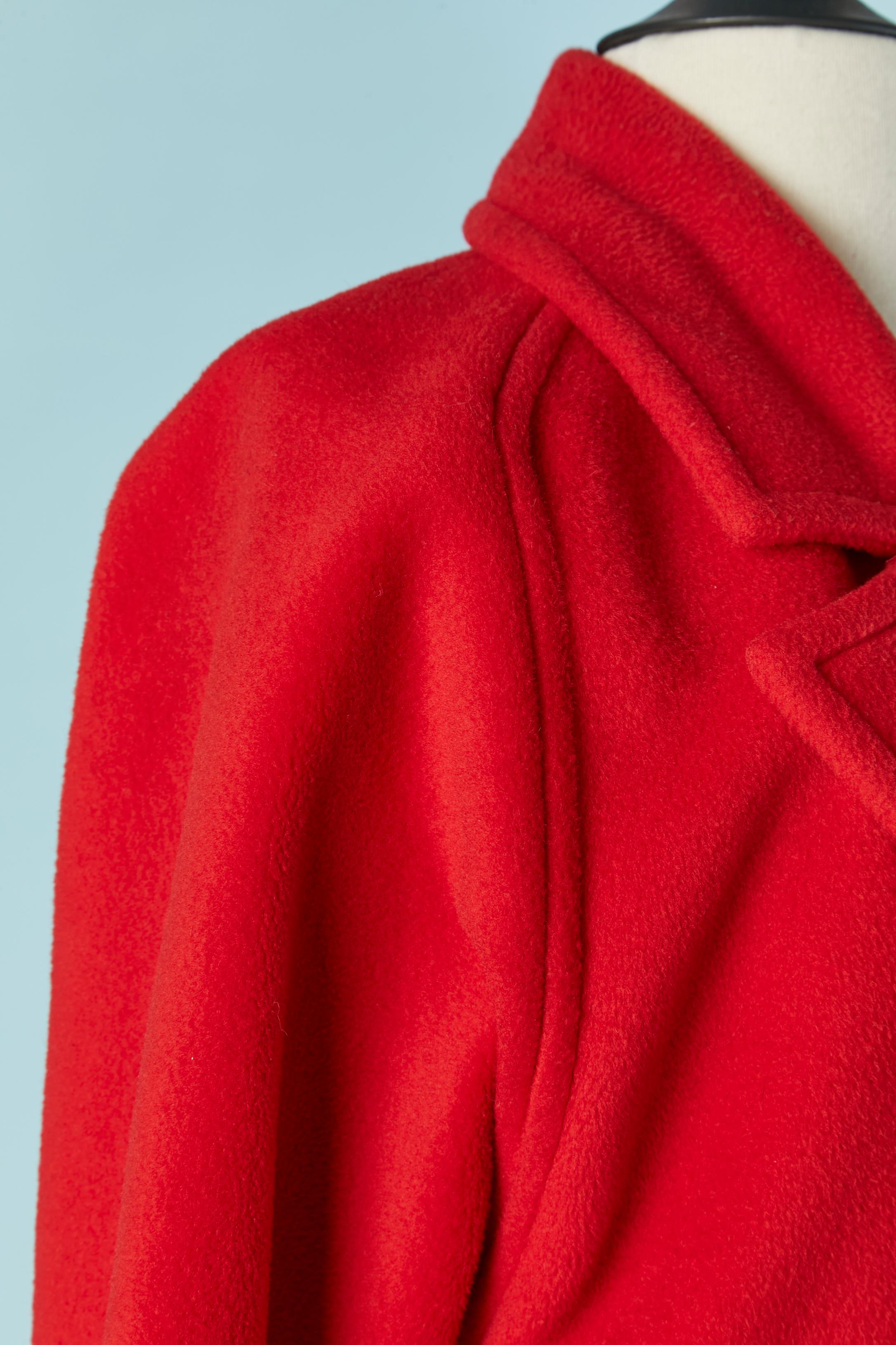 Red double breasted wool coat VALENTINO BOUTIQUE For Sale 1